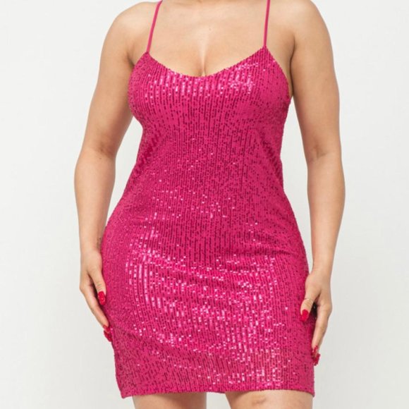 Spaghetti strap mini dress - Picture 1 of 9